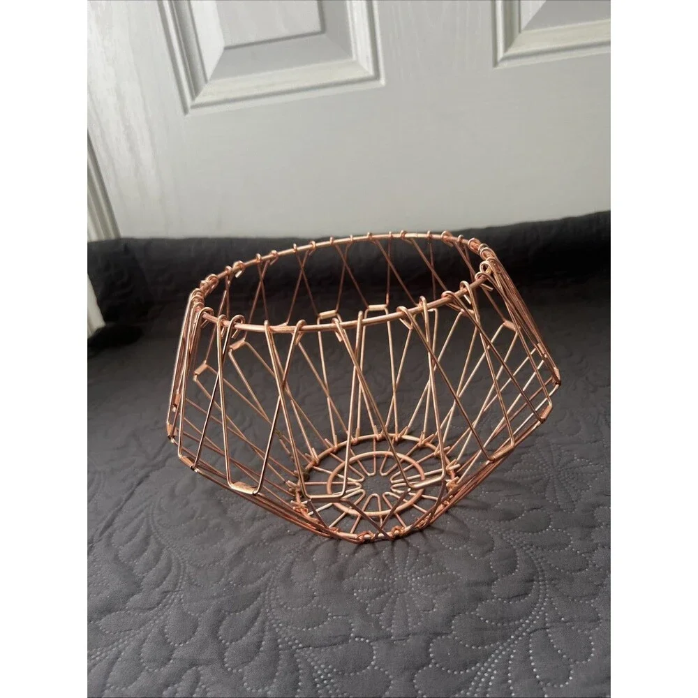 Jion Ware Flexible Rose Gold Transforming Wire Basket Home Storage Decor Kitchen